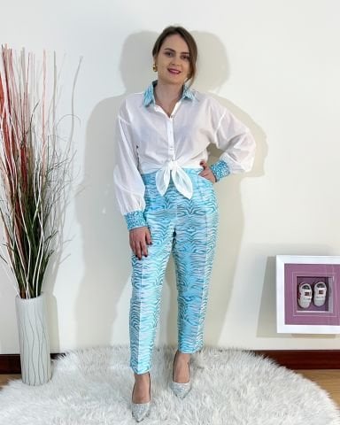 İthal Jakarlı Pantolon ve Gömlek Takım