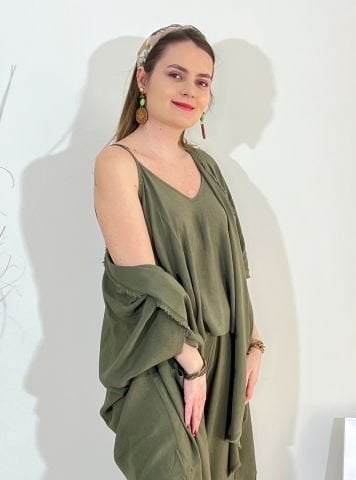 Askılı Tunik - Haki