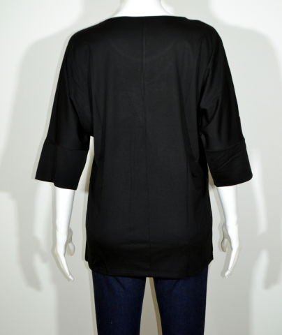 Taşlı Leopar T-Shirt - Siyah