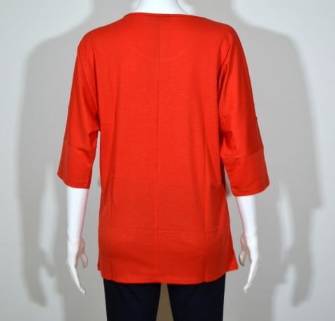 Taşlı Kelebekli T-Shirt - Kırmızı